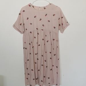 Tea n rose embroidered flowers dress